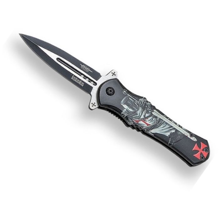 Joker Knights Templar JKR0682 Összecsukható Zsebkés, Alumínium Markolat, 8.5cm Penge