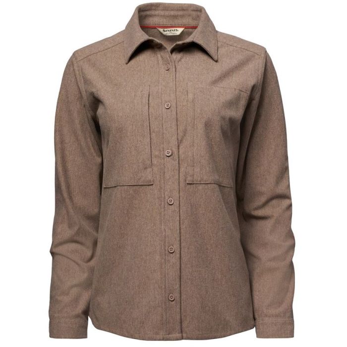 Női Simms Tailout Knit LS Shirt, Silt Heather