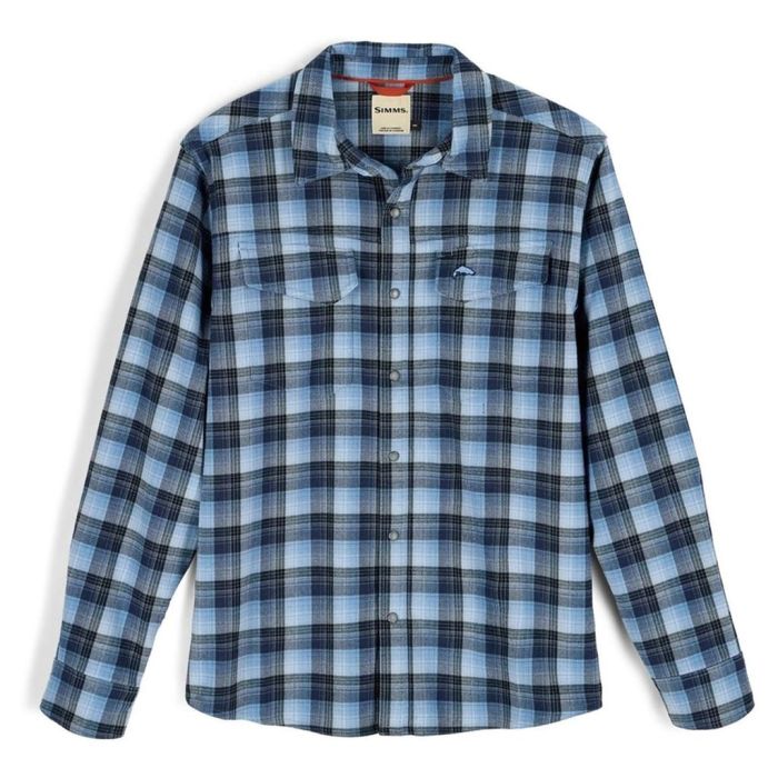 Camasa Simms Gallatin Flannel Shirt Kennebec Pld, Steel Blue