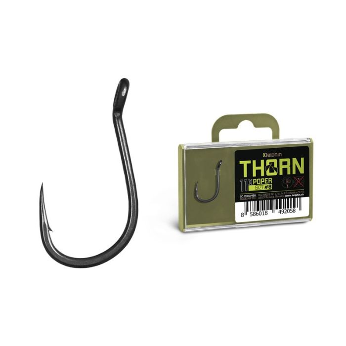 Carlige Delphin Thorn Poper, 11buc/blister 2