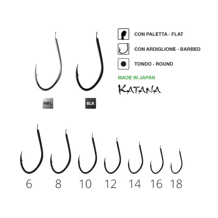 Carlige Maver Katana 1055 Nickel, 20buc/plic