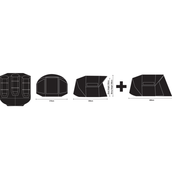 Cort Prologic Bivvy Fulcrum Session & Overwrap, 315x350400x180cm 4