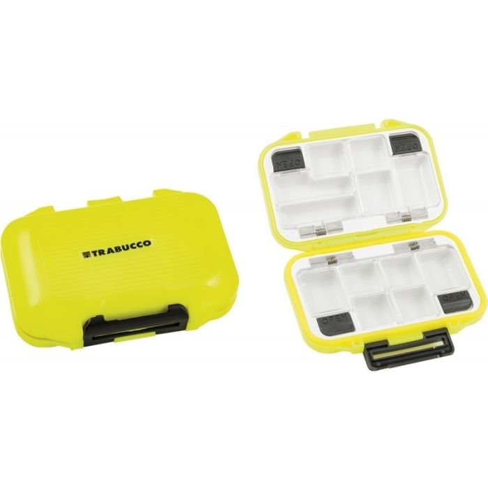 Cutie Rigida Accesorii Trabucco Tough Box Lime, 12 Compartimente, 7.5x6x2cm