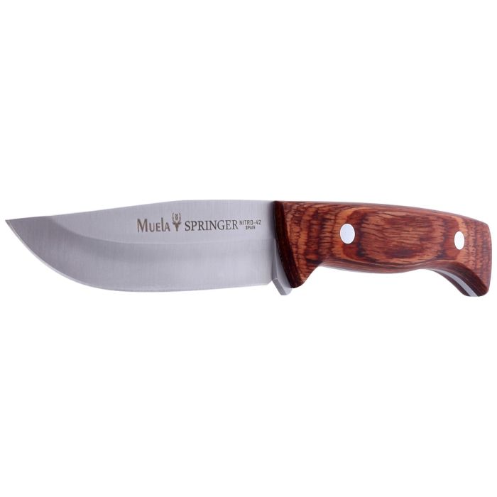 Cutit Muela SPRINGER-11R, Nitro-42 Steel, Red Coral Pakkawood + Teaca Piele 3