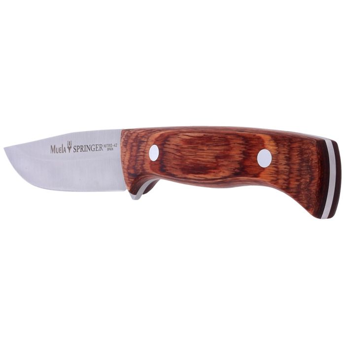 Cutit Muela SPRINGER-11R, Nitro-42 Steel, Red Coral Pakkawood + Teaca Piele 5