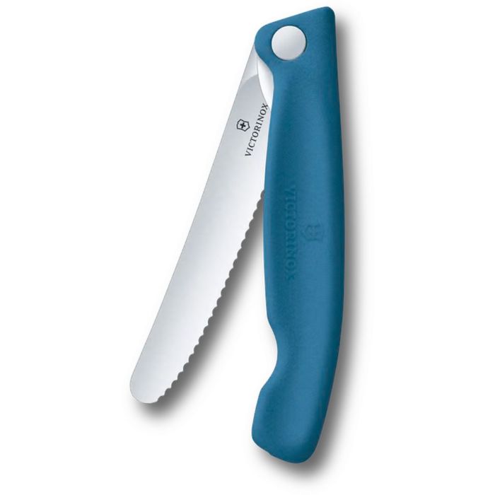 Victorinox Swiss Classic Picnic összecsukható kés, 11 cm-es fogazott pengével, kék 3