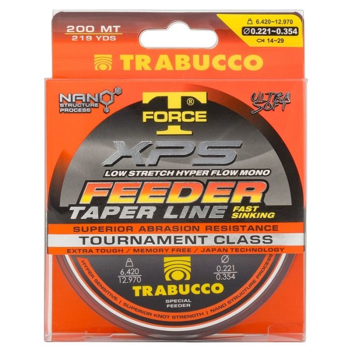 Fir Monofilament Conic Trabucco T-Force Xps Feeder Taper Line, 200m