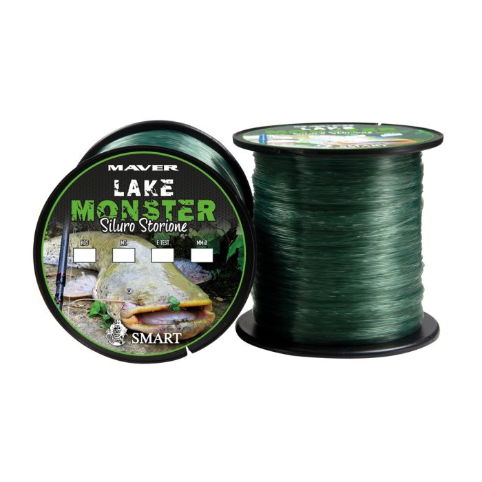Fir Monofilament Maver Lake Monster Siluro Sturione, Dark Green, 1000m