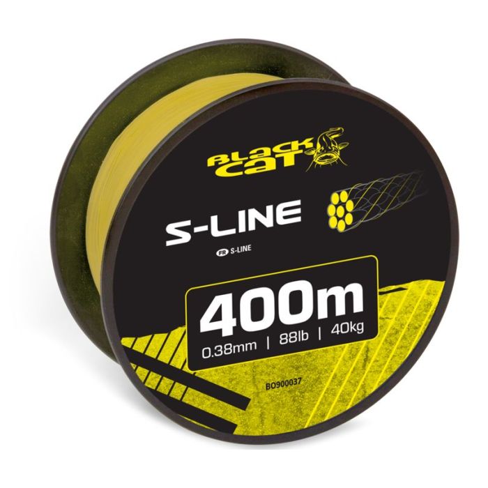 Fir Textil Black Cat S-Line 8X Braided, Galben, 400m