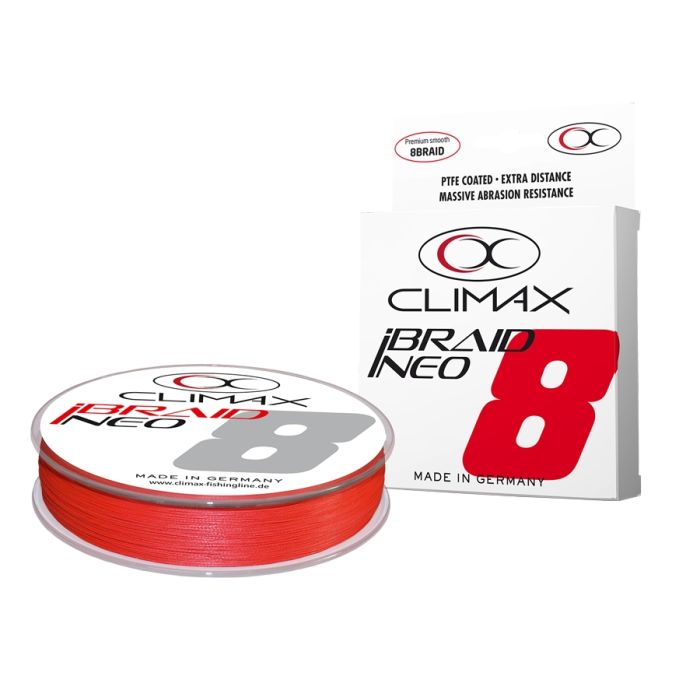 Fir Textil Climax iBraid Neo X8, Fluo Red, 135m
