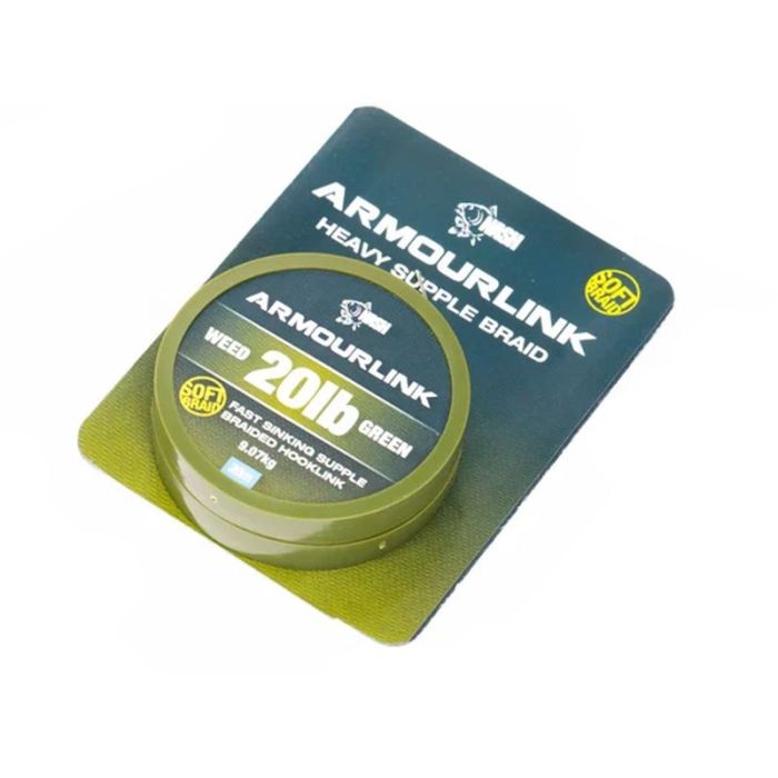 Fonott zsinór Nash Armourlink, Weed Green, 20m
