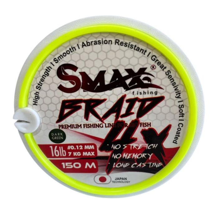 Fir Textil SMAX Braid Line X4, Verde, 150m 2