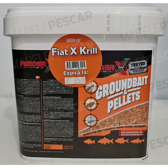 Groundbait&Pellets FeederX Fiat X Krill, 3kg