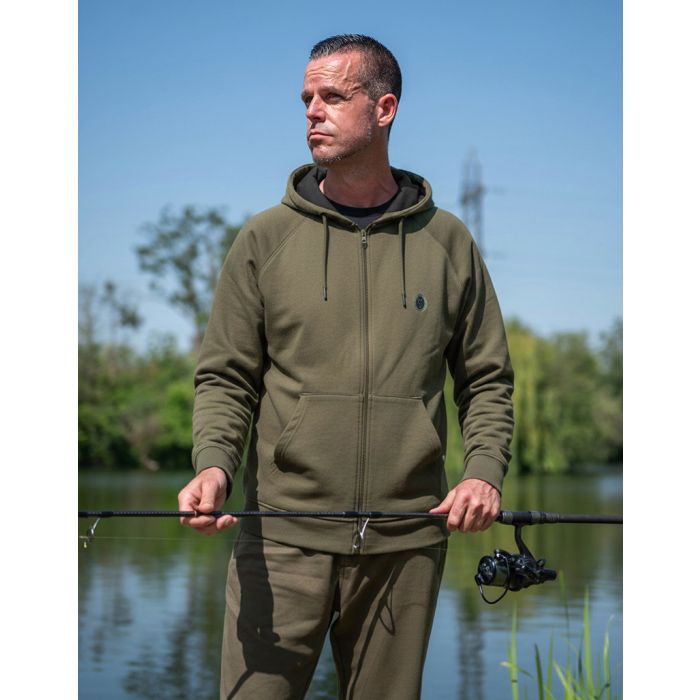 Hanorac cu Fermoar Fox Collection Zipped Hoody, Green 5