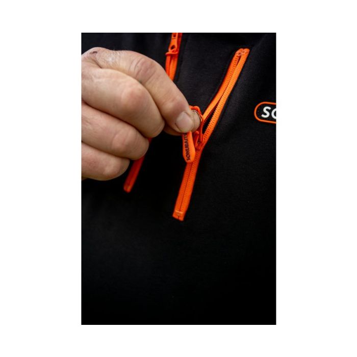 Hanorac Sonubaits 14 Zip Hoodie, NegruPortocaliu 4