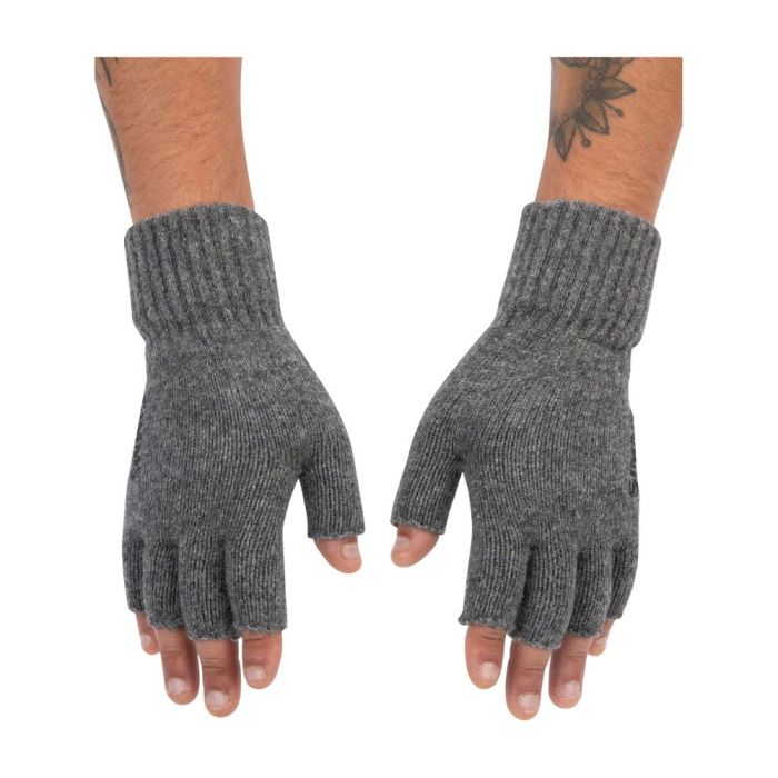 Manusi Simms Wool ½ Finger Glove Steel 2