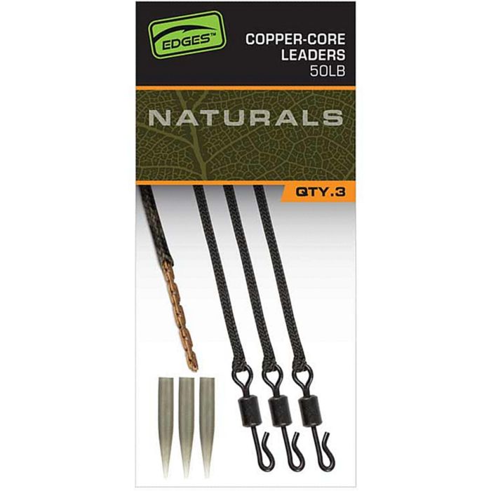 Montura Fox Edges Naturals Copper-Core Leader, 3buc/plic