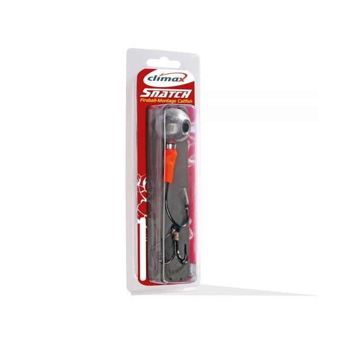 Montura pentru Somn Climax Cult Catfish Jig Fireball 90g (Red), Ancora nr.2/0, 1buc/blister 2