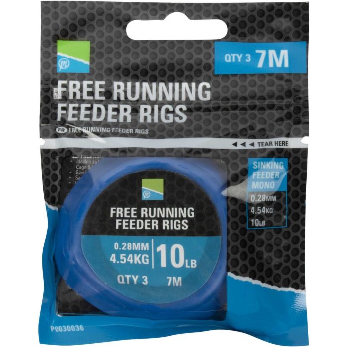 Carlige Legate Preston Free Running Feeder Rigs, 7m