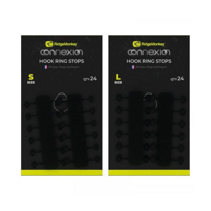 Opritoare Carlig RidgeMonkey Connexion Hook Ring Stops, 24buc/plic 2