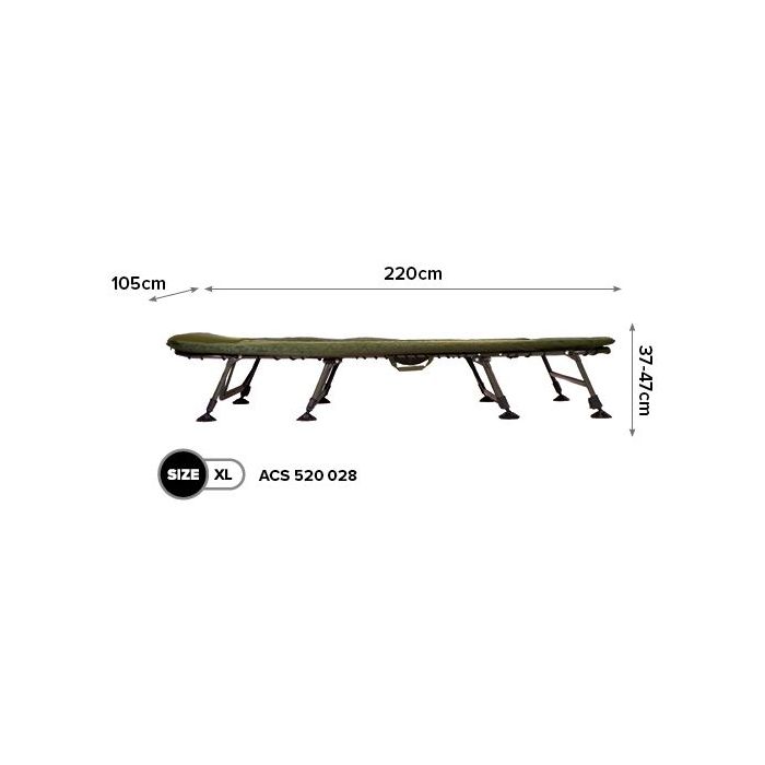 Pat Carp Spirit Magnum Air-Line Bed XL, 8 Picioare, 220x105x37cm 10