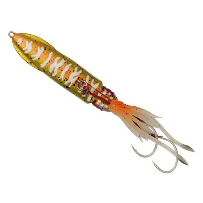 Savage Gear SwimSquid Inchiku pilker, Orange Gold Glow szín, 9cm, 120g