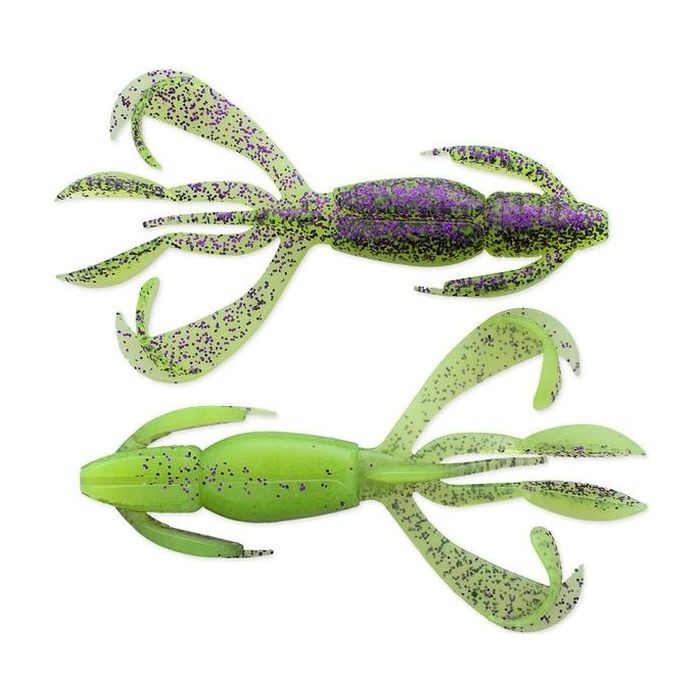 Keitech Crazy Flapper rák, Szín Purple Chartreuse (BA-Edition), 9.1cm, 7 db/tasak