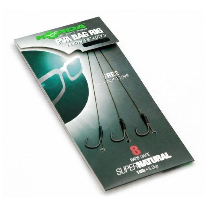 Rig Korda Solidz PVA Rig Wide Gape Barbless, 18lb, 3bucplic