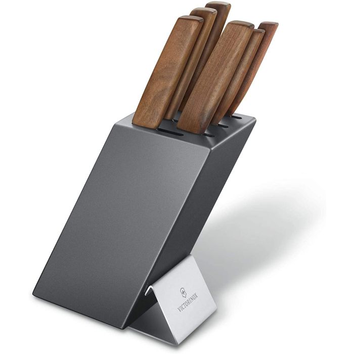 Set 6 Cutite Victorinox Swiss Modern Cutlery Block + Suport Metal, 6.7186.6