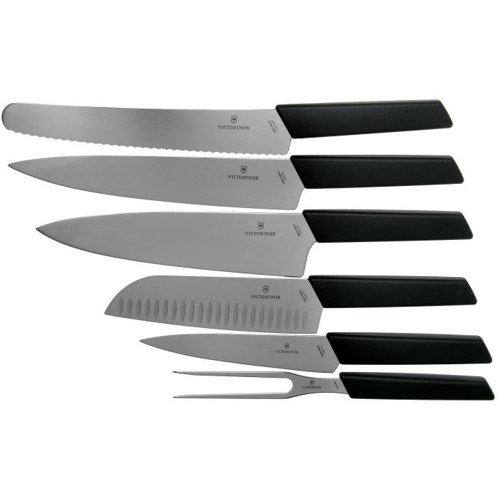 Set 6 Cutite Victorinox Swiss Modern Cutlery Block + Suport Metal, 6.7186.63, Negru 3