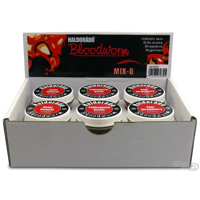 Műcsali szitakötő-lárva szett Haldorado Bloodworm Mix, 6db/doboz