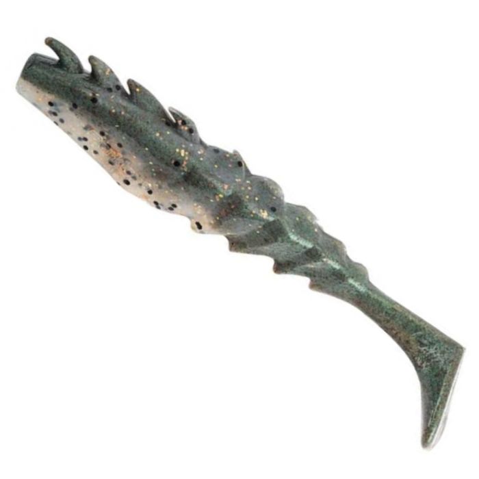 Shad Berkley Gulp! Nemesis Prawn Paddle Tail puha csali, Peppered Prawn, 10cm, 4db/csomag