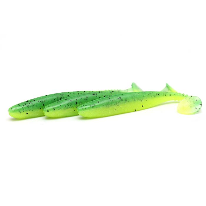 Shad Daiwa Tournament D'Fin, Culoare UV Chartreuse Tiger, 15cm, 3bucplic 2