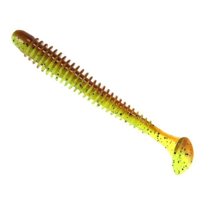 Shad Keitech Swing Impact, Motoroil / Chartreuse, 5cm, 12buc/blister
