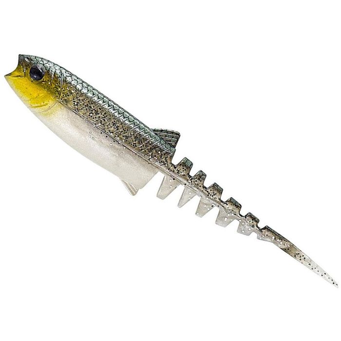 Shad Savage Gear Cannibal Minnow V-Tail, Zöld Ezüst, 12,5cm, 4db/csomag