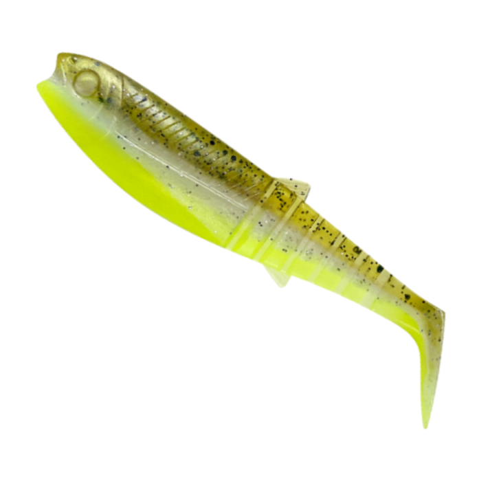 Shad Savage Gear Cannibal Shad, Green Pearl Yellow, 12,5 cm, 20 g, 4 db/csomag