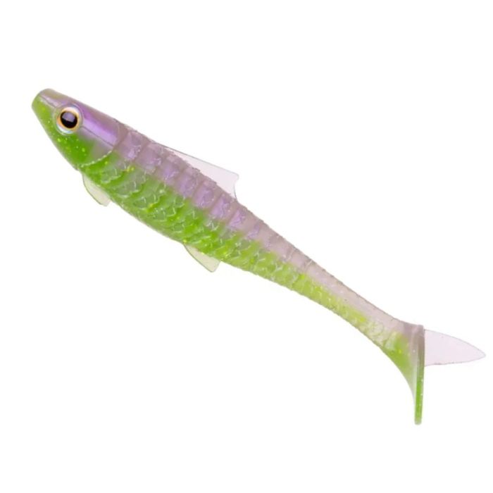 Shad Zeck Baby Rippler, Vio Greenie Dlx, 10cm, 7g, 4 db/csomag