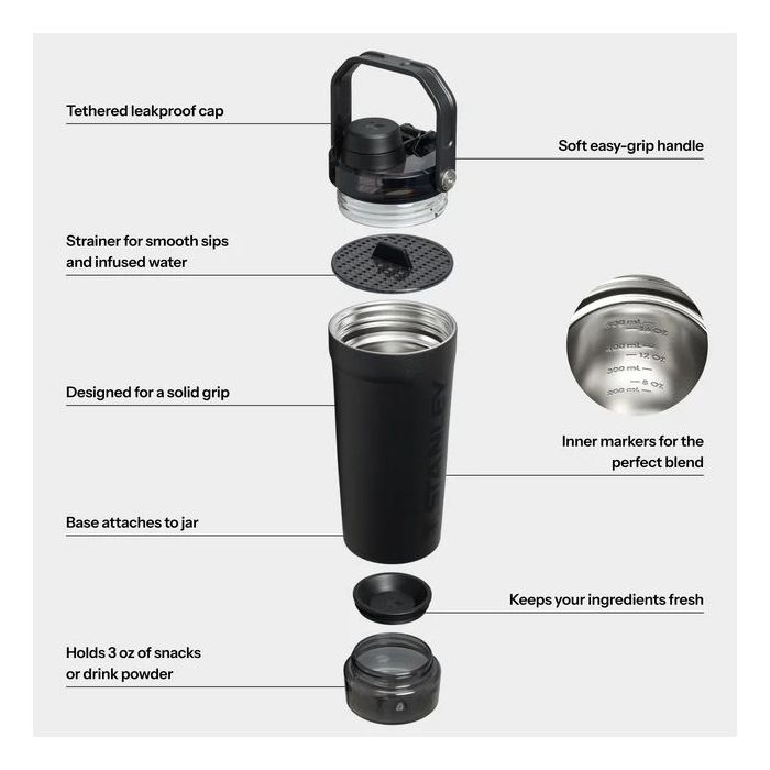 Shaker Termic Stanley Vitalize Shaker Bottle, 0.59L, Azure 4