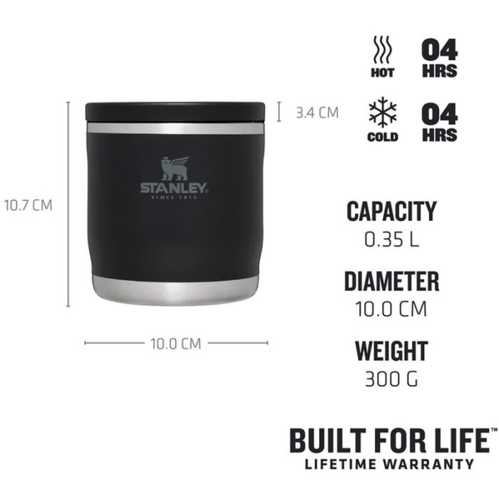 Termos pentru Mancare Stanley Adventure To-Go Food Jar, Black, 0.35L 2