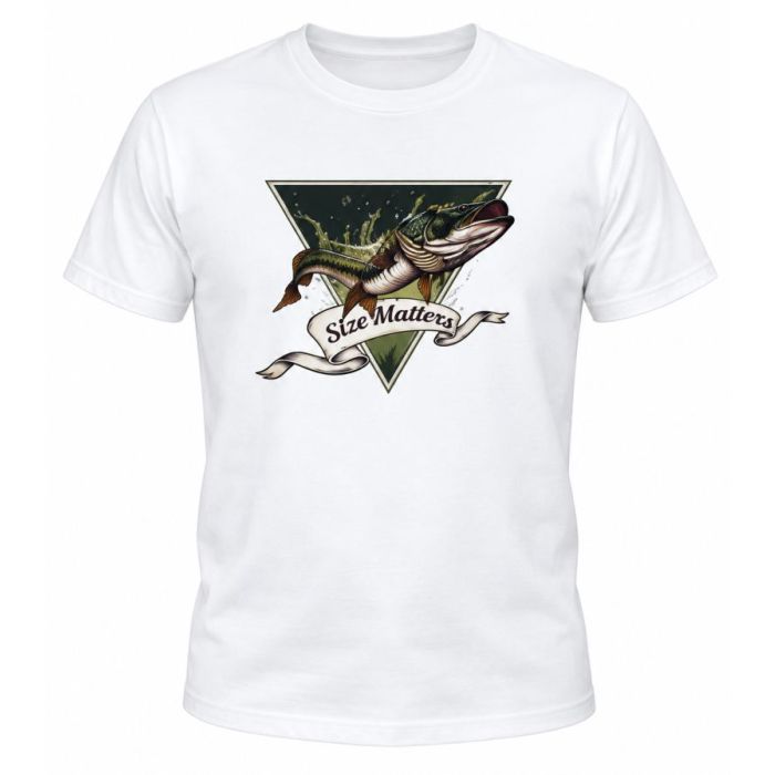 Tricou Okuma Pike White T-Shirt, Alb