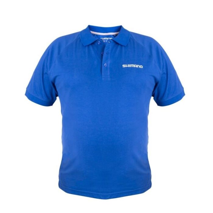 Shimano rövid ujjú galléros póló, Blue