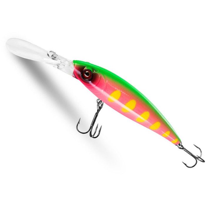 Delphin Wobby Jerk-DP wobbler, Suspending, Neon, 9cm, 12.50g