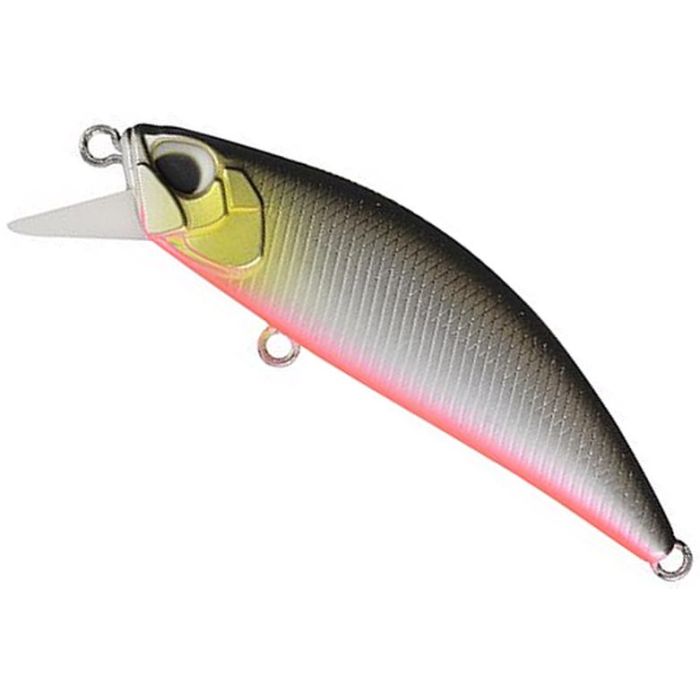 DUO Spearhead Ryuki 50S wobler, Mat Black Back RB, 5cm, 4.5g