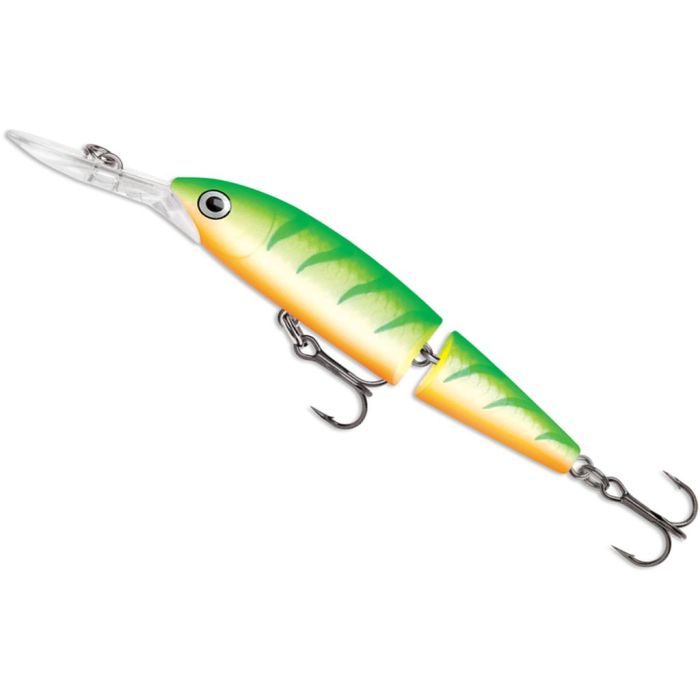 Wobbler Rapala Jointed Deep Husky Jerk, Green Tiger UV, 12cm, 14g