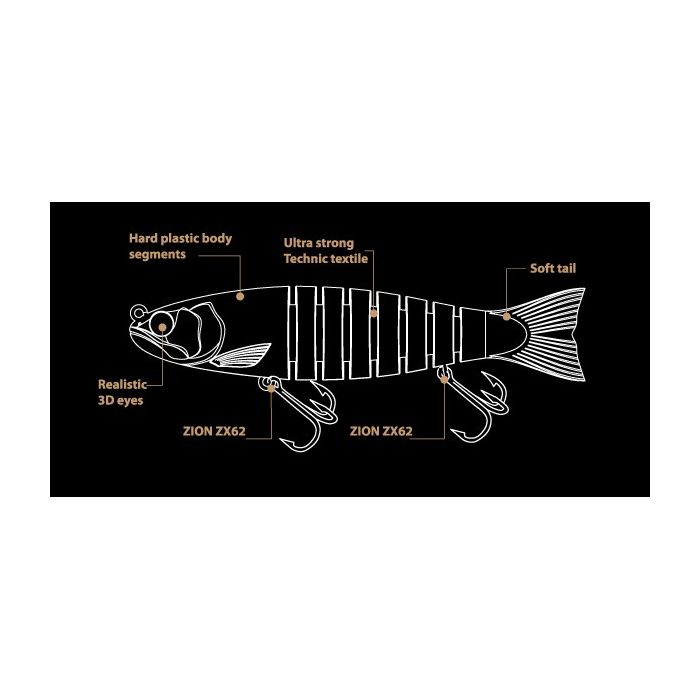 Wobbler Swimbait Biwaa Strout Red Tiger 16cm 52g 2